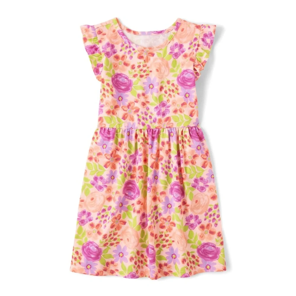 The Children’s Place Girls Floral Dress Size Medium (7-8) NEW